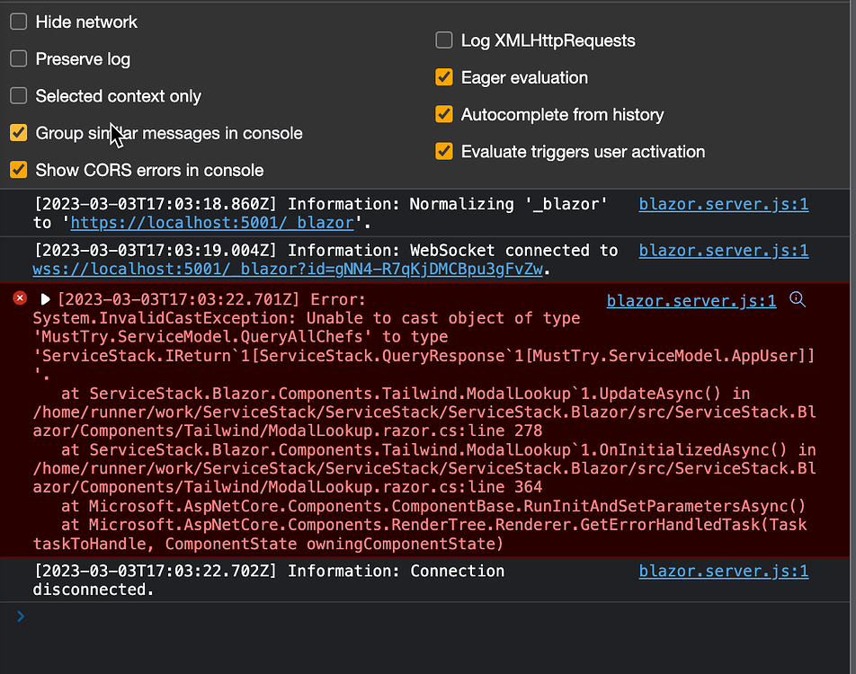 AutoQueryGrid Edit Forms trying to use wrong QueryDb for references ...